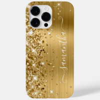 Glittery Gold Glam Modern Girl Signature