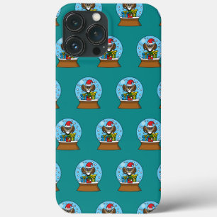 Case-Mate iPhone Case Globe des neiges avec Chouette du Père Noël