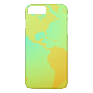 Coques Pour iPhone Globe jaune vert or néon