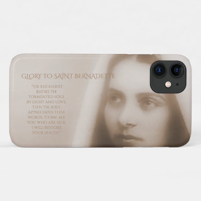 Coques Case-Mate iPhone gloire à saint bernadette (Dos (Horizontal))