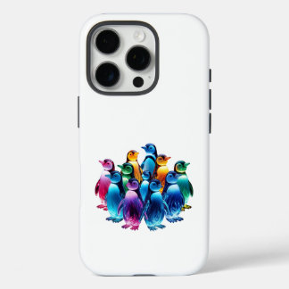 Coques iPhone 16 Pro Glowing Cute Penguins