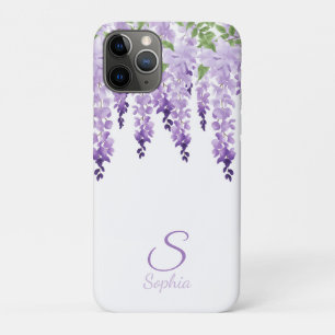 Case-Mate iPhone Case Glycine aquarelle monogramme de nom personnalisé