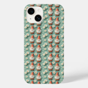 Coque Pour iPhone 14 Gnome et marguerite Motif sans couture