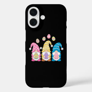 Coque Pour iPhone 16 Gnome Pâques Coloré Mignon Oeufs Printemps Vacance