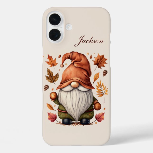 Coques Case-Mate iPhone gnome saisonnier ajouter un nom  (Verso)