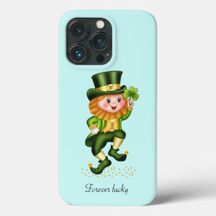 Case-Mate iPhone Case Gnome vert très chanceux sur bleu turquoise clair