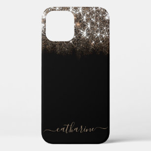 Case-Mate iPhone Case Gold Black Galaxy Stars Nom Parties scintillant go