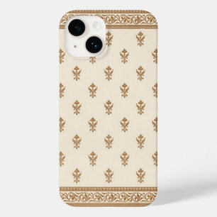 Coque Pour iPhone 14 Gold Floral