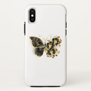 Case-Mate iPhone Case Gold flower Butterfly with Black Orchid