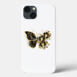Case-Mate iPhone Case Gold flower Butterfly with Black Orchid