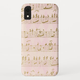 Case-Mate iPhone Case Gold Foil et Rose Gold Musical Notes Motif