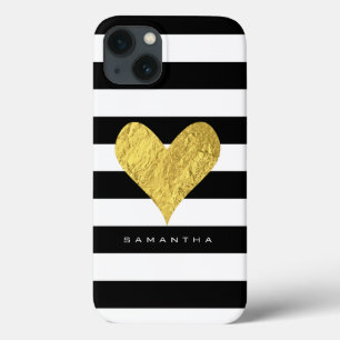 iPhone 13 Case Gold Foil Heart