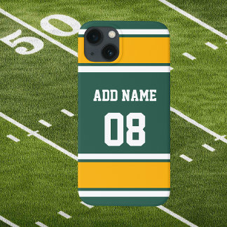 Case-Mate iPhone Case Gold foncé et White Sports Stripe