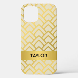 Case-Mate iPhone Case Gold Ivory Art Déco Motif géométrique Personnalise