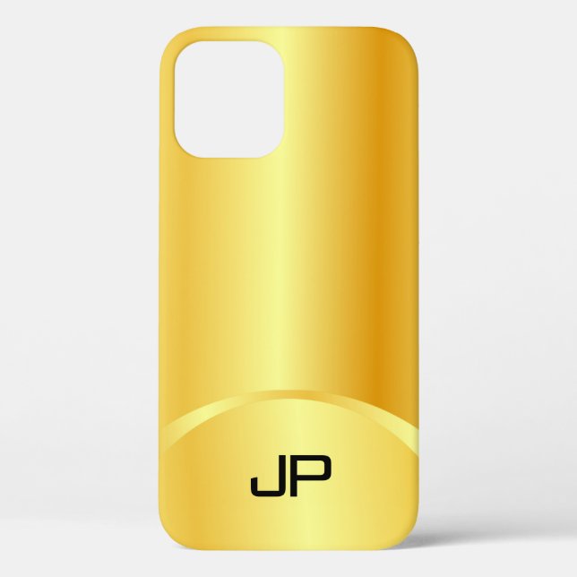 Coques Case-Mate iPhone Gold Look Elegant Moderne Monogram Modèle tendance (Verso)