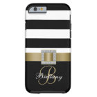 Gold personnalisé, Black Bold Stripes Diamonds