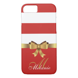 Coque Case-Mate Pour iPhone Gold, RED ET WHITE GRAS BOLD STRIPES BOLD
