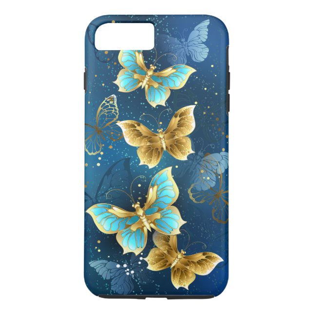 Coques Case-Mate iPhone Golden butterflies (Dos)