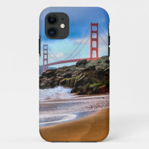 Coque iPhone 11 Golden gate bridge au coucher du soleil