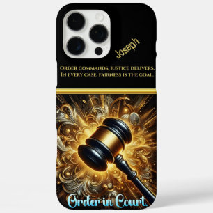 Coques iPhone 16 Pro Max Golden Gavel : Justice et autorité