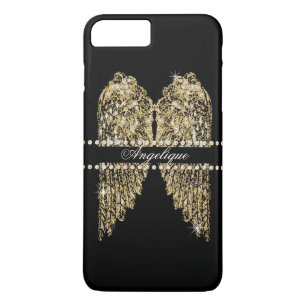 Coque Case-Mate Pour iPhone Golden n Diamond Jewel Look Angel Ailes Bling