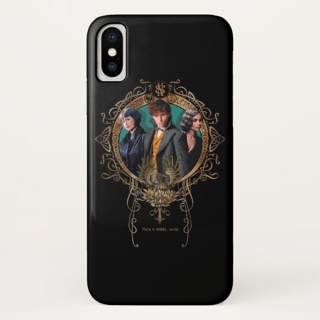 Coques Case-Mate iPhone Golden Newt, Tina et Leta Art Déco Portrait (Dos)