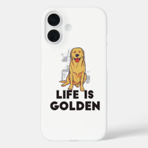 Coque Pour iPhone 16 Golden Retriever Dog - La vie est dorée