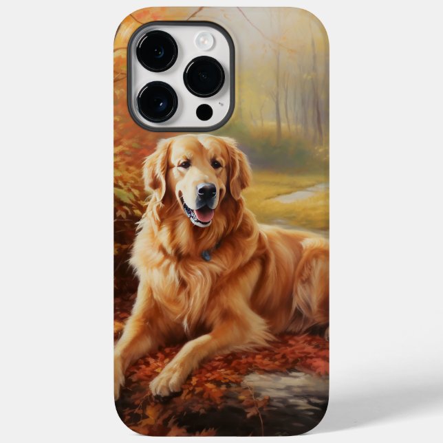 Coques Case-Mate iPhone Golden Retriever en automne Leaves automne Inspire (Verso)