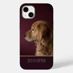 Coque Pour iPhone 14 Plus Golden Retriever Nom personnalisé   Chien