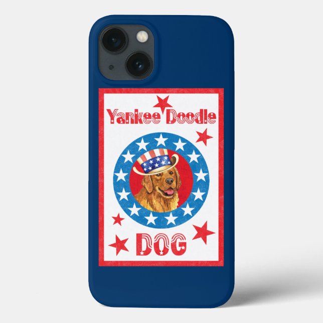 Coques Case-Mate iPhone Golden Retriever patriotique (Verso)