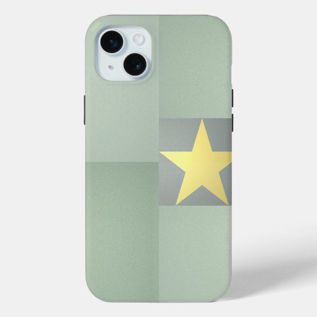 Coques Case-Mate iPhone Golden Star Excellence Elégant Sage texturé Vert (Verso)