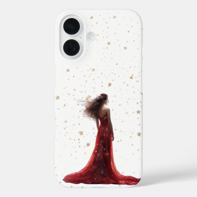 Coques Case-Mate iPhone Golden Starburst Elégance : Red Gown Phone Cover (Verso)