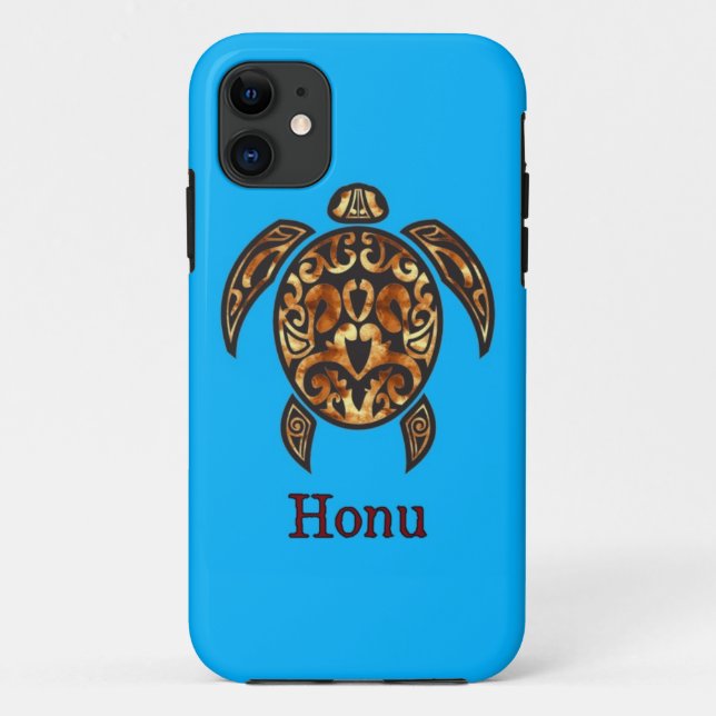 Coques Case-Mate iPhone Golden Tribal Hawaiian Sea Turtle Coque-Mate iPhon (Dos)