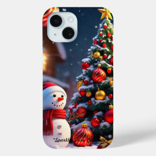 Coque Pour iPhone 15 "Golden Winter Wonderland"