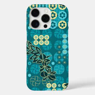 Coques iPhone 16 Pro Goldengate Park Vintage psychédélique Floral Turqu