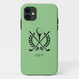 Case-Mate iPhone Case Golf Ball Golf Clubs Initials Sports Custom Color2