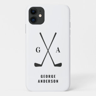 Case-Mate iPhone Case Golf moderne typographie initiales monogramme élég