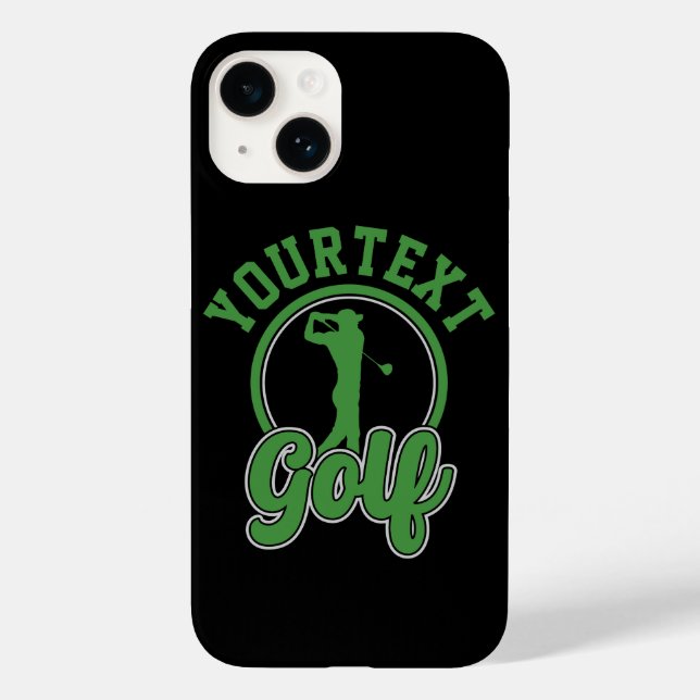 Coques Case-Mate iPhone Golf personnalisé AJOUTER NOM Retro Pro Golfer Swi (Verso)