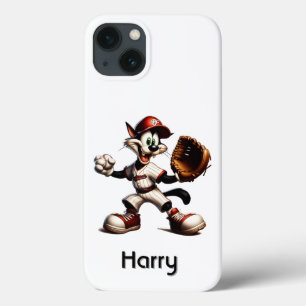 Case-Mate iPhone Case Goofy Cat Baseball Pitcher Winup Personal