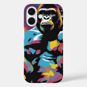 Coque Pour iPhone 16 Gorilla Bodybuilder Lifter Pop Art Dessin