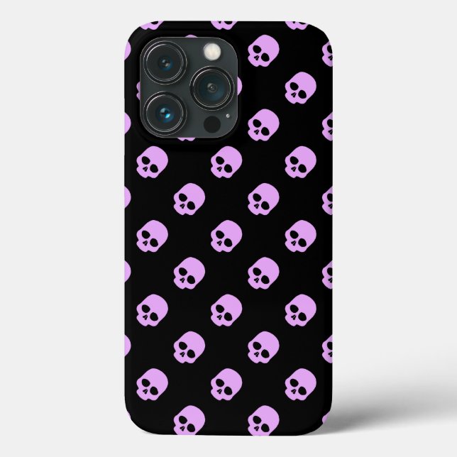 Coques Case-Mate iPhone Gote Goth Crânes roses (Verso)