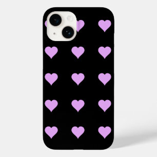 Coques Pour iPhone Goth Black and Pink Heart Design