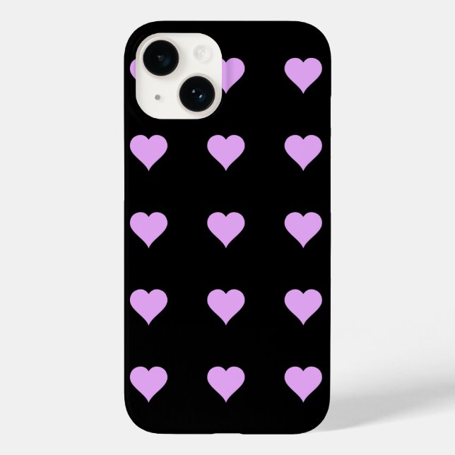 Coques Case-Mate iPhone Goth Black and Pink Heart Design (Verso)