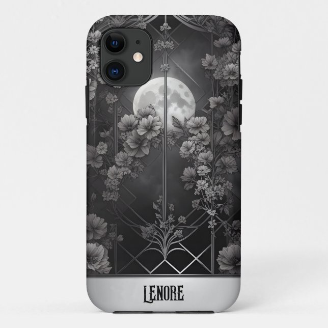 Coques Case-Mate iPhone Goth Moonlight et Fleurs Ornate Gate (Dos)
