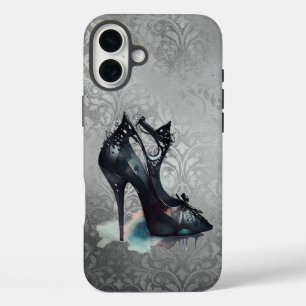 Coques iPhone 16 Plus Goth Vogue Grunge   Turquoise Splash Stiletto haut