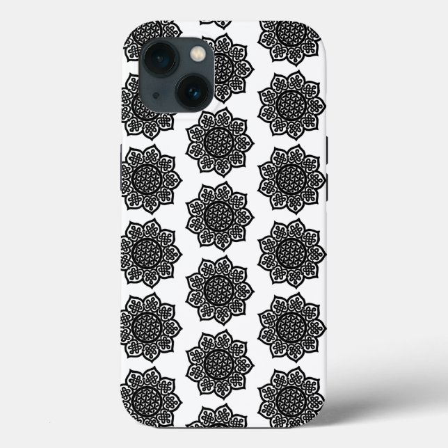Coques Case-Mate iPhone GOTHIC SOLEIL Noir Blanc Celtique Knots Coque-Mate (Verso)