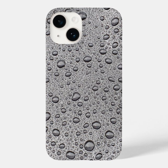 Coques Case-Mate iPhone gouttelettes d'eau gris (Verso)
