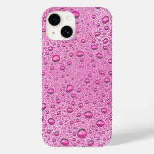 Coque Pour iPhone 14 gouttelettes d'eau roses chaudes