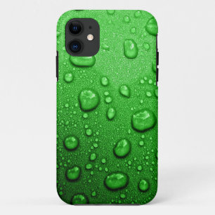 Case-Mate iPhone Case Gouttelettes d'eau sur l'arrière - plan vert,