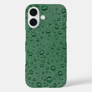 Coque Pour iPhone 16 Gouttelettes d'eau verte